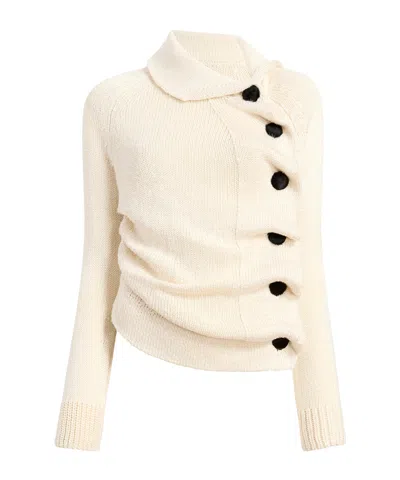 KHAITE LAPEL SWEATER