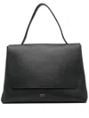 Khaite Large Lia Leather Tote Bag In Black