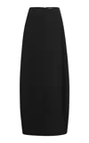 Khaite Lauson Twill Maxi Skirt In Black