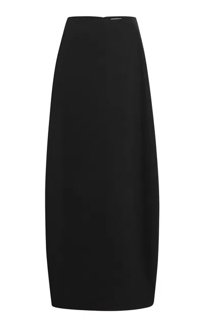Khaite Lauson Twill Maxi Skirt In Black