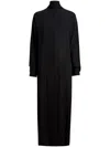 Khaite Lexi Open-back Tie-neck Silk-chiffon Turtleneck Maxi Dress In Black