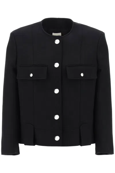 Khaite Cropped Laybin Jacket In Black