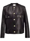 KHAITE KHAITE LAYBIN LEATHER JACKET BLACK