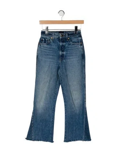Pre-owned Khaite Layla Wide Leg Jeans In Blue