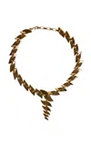 Khaite Leaf Chain Necklace In Gold