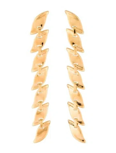 Pre-owned Khaite Leaf Drop Earrings In Multi