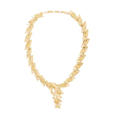 Khaite Leaf Gold-plated Necklace In Pattern