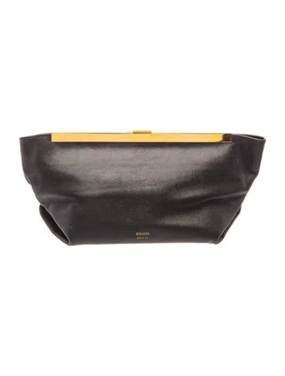Pre-owned Khaite Leather Aimee In Black