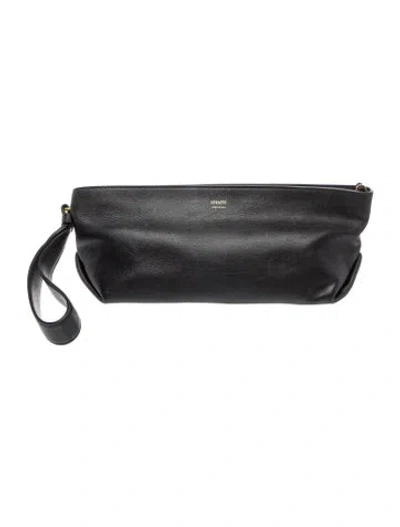 Pre-owned Khaite Leather Alma Small In Gray