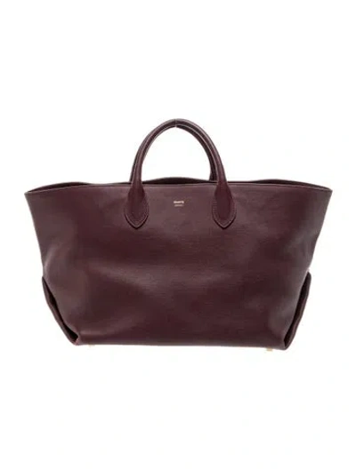 Pre-owned Khaite Leather Amelia In Burgundy