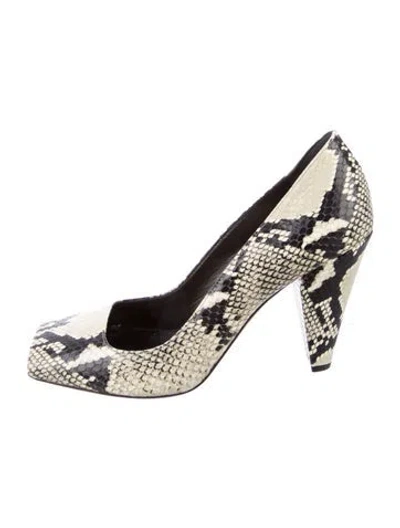 Pre-owned Khaite Leather Animal Print Pumps In Multi