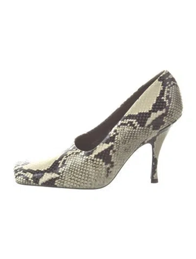 Pre-owned Khaite Leather Animal Print Pumps In Multi