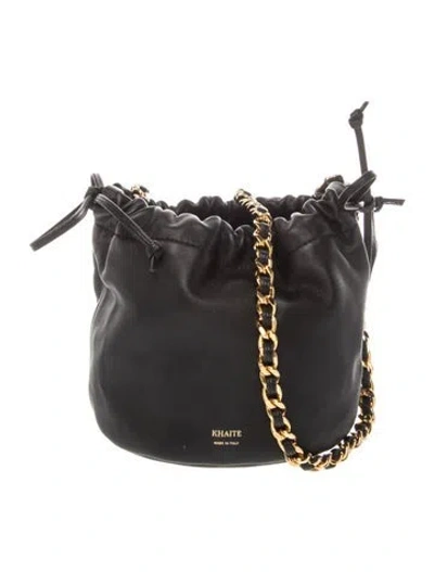 Pre-owned Khaite Leather Aria In Black