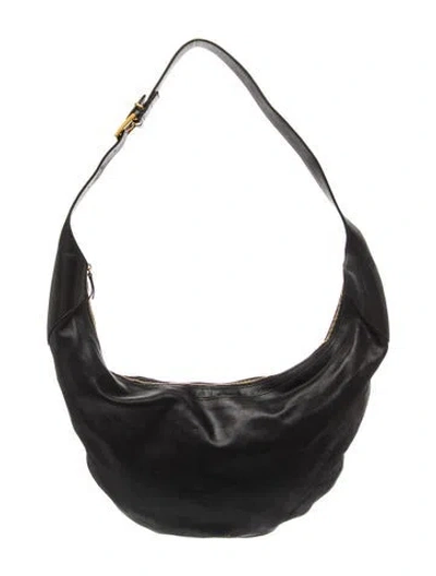 Pre-owned Khaite Leather August Medium In Black