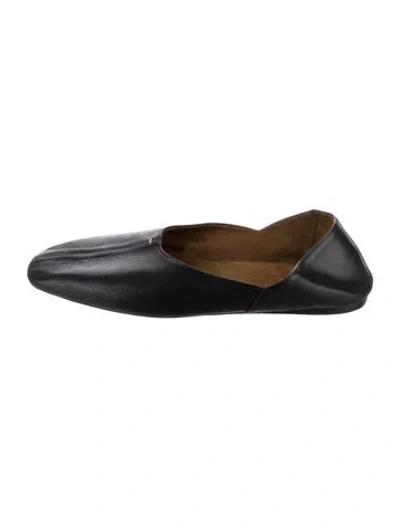 Pre-owned Khaite Leather Ballet Flats In Black