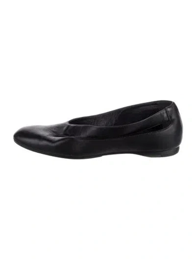 Pre-owned Khaite Leather Ballet Flats In Black