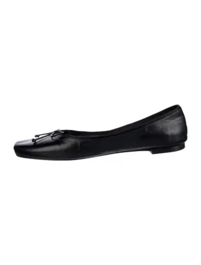 Pre-owned Khaite Leather Ballet Flats In Black