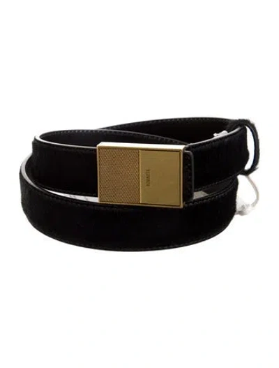 Pre-owned Khaite Leather Belt In Black