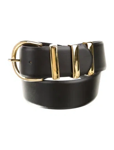 Pre-owned Khaite Leather Belt In Black