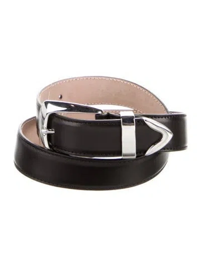Pre-owned Khaite Leather Belt In Black
