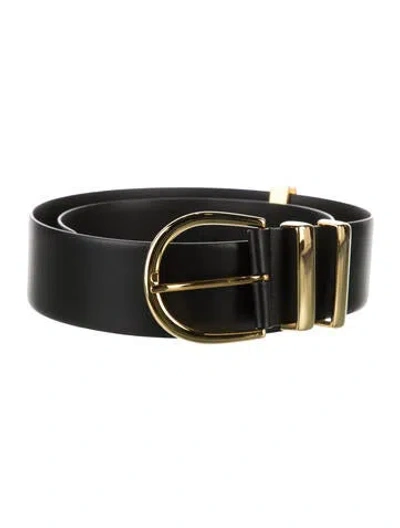 Pre-owned Khaite Leather Belt In Black