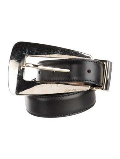 Pre-owned Khaite Leather Belt In Black