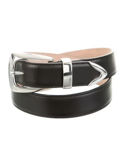 Pre-owned Khaite Leather Belt In Black