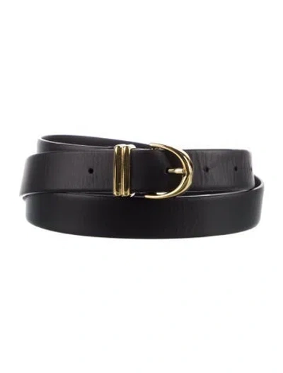 Pre-owned Khaite Leather Belt In Black