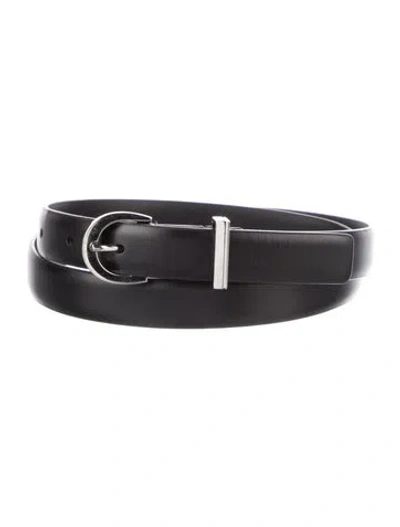 Pre-owned Khaite Leather Belt In Black