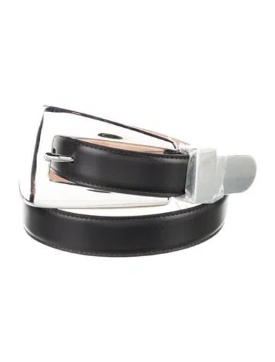 Pre-owned Khaite Leather Belt In Black