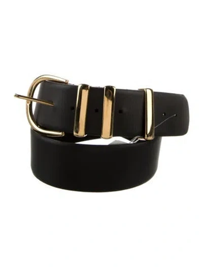 Pre-owned Khaite Leather Belt In Black