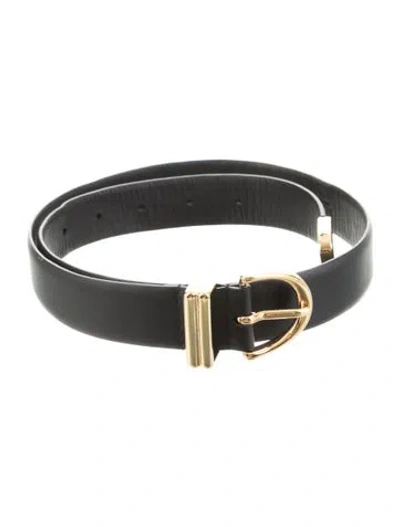 Pre-owned Khaite Leather Belt In Black