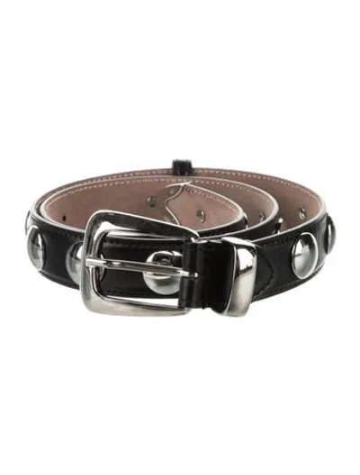 Pre-owned Khaite Leather Belt In Black