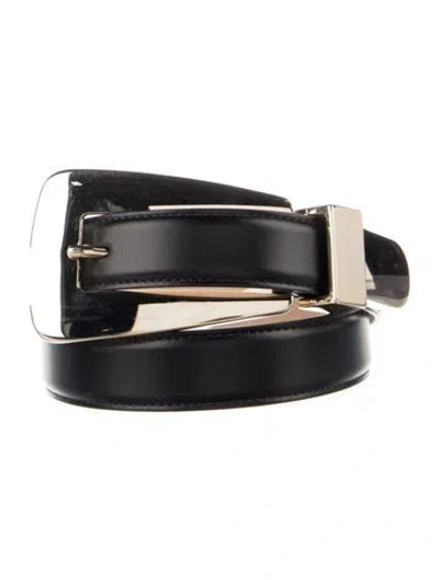 Pre-owned Khaite Leather Belt In Black