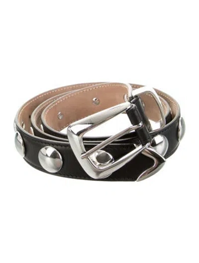 Pre-owned Khaite Leather Belt In Black