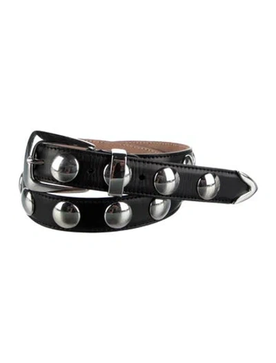 Pre-owned Khaite Leather Belt In Black