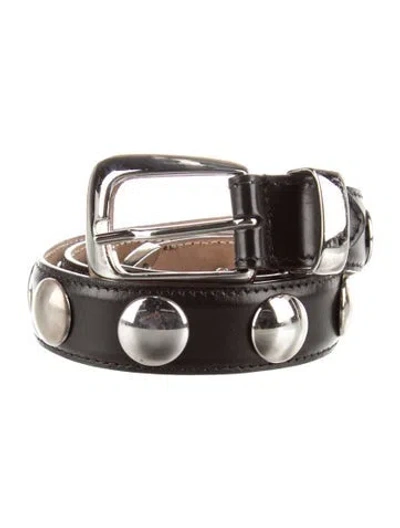 Pre-owned Khaite Leather Belt In Black