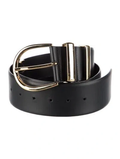 Pre-owned Khaite Leather Belt In Black