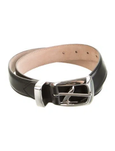Pre-owned Khaite Leather Belt In Black