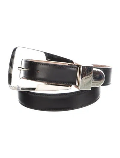 Pre-owned Khaite Leather Belt In Black