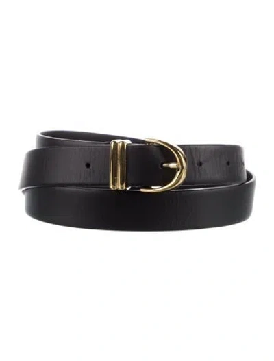Pre-owned Khaite Leather Belt In Black
