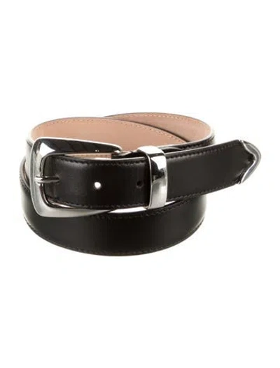 Pre-owned Khaite Leather Belt In Black