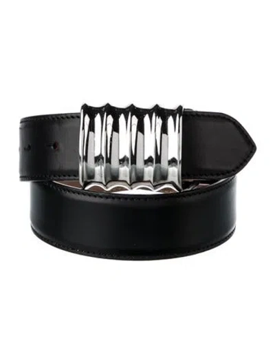 Pre-owned Khaite Leather Belt In Black