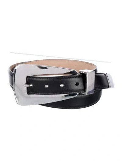 Pre-owned Khaite Leather Belt In Black