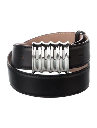 Pre-owned Khaite Leather Belt In Black