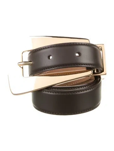 Pre-owned Khaite Leather Belt In Black