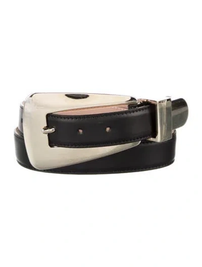 Pre-owned Khaite Leather Belt In Black