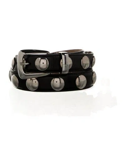 Pre-owned Khaite Leather Belt In Black