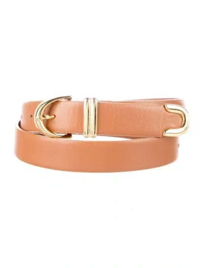Pre-owned Khaite Leather Belt In Brown