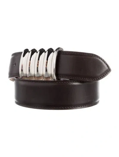 Pre-owned Khaite Leather Belt In Brown